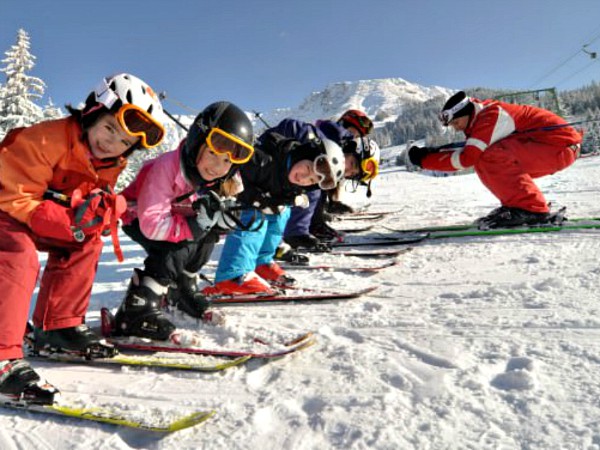 Skiklasje in het skigebied Oberjoch