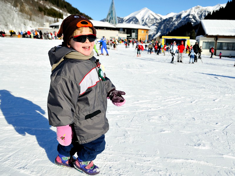 Kindje in de sneeuw