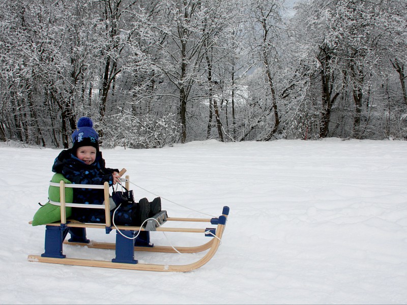 Sleetje rijden in winter wonderland