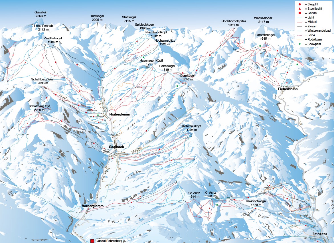 Skigebied bij Rehrenberg